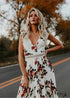 V-neck Backless Boho Maxi Dress Aisha